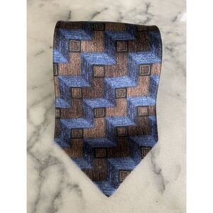 Axis 100% Silk Geometric Abstract Brocade Tie